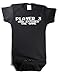Player 3 Has Entered The Game Awesome Funny Baby Bodysuit One Piece Creeper Black w/White (0-3 Months)