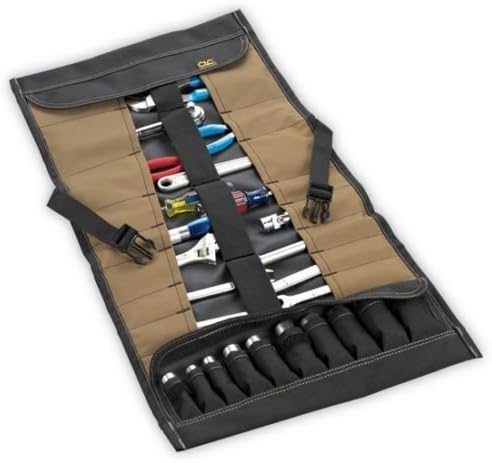 CLC 1173 - 32 Pocket Mechanic's Wrench Ratchet Tool & Socket Roll Up Pouch Bag