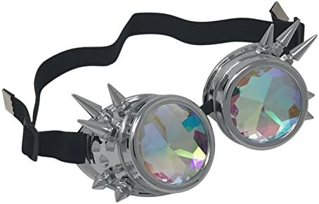Silver Spiked & Kaleidoscope Goggles, Steampunk Costumes by Kopper Tops