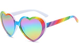 Gleyemor Kids Polarized Heart Shaped Sunglasses for Little Girls Age 3-8