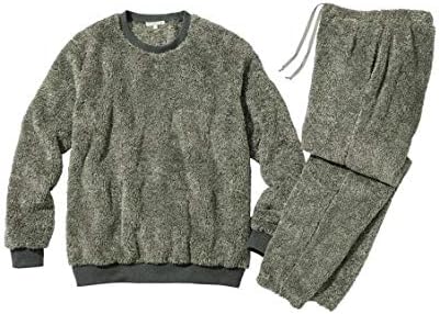Amazon Nissen ニッセン パジャマ ルームウェア 大きいサイズ パジャマ ルームウェア あったかボアフリース上下セット グレー系 7l パジャマ ルームウェアセット 通販