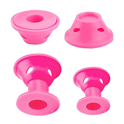 Magic Hair Curlers, Shellvcase 40 Pack Silicone Hair Curlers Rollers No Heat & Clips DIY Curling Styling Tools for Women Gift (20PCS Large & 20PCS Small/Pink)