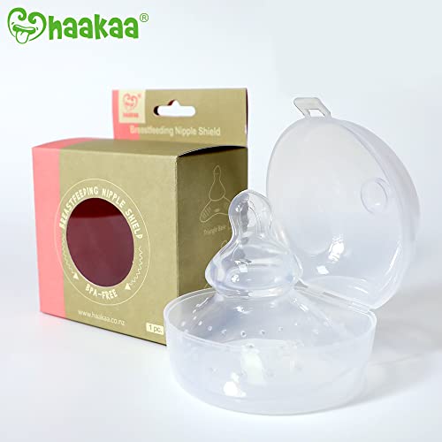 haakaa Nipple Shield for Breastfeeding with Latch Difficulties Cracked