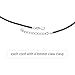 TecUnite 100 Pieces 2 mm Braided Imitation Leather Rope Necklace Cord Chain with Extension Chain and Clasp for Jewelry Making, 5 Colors