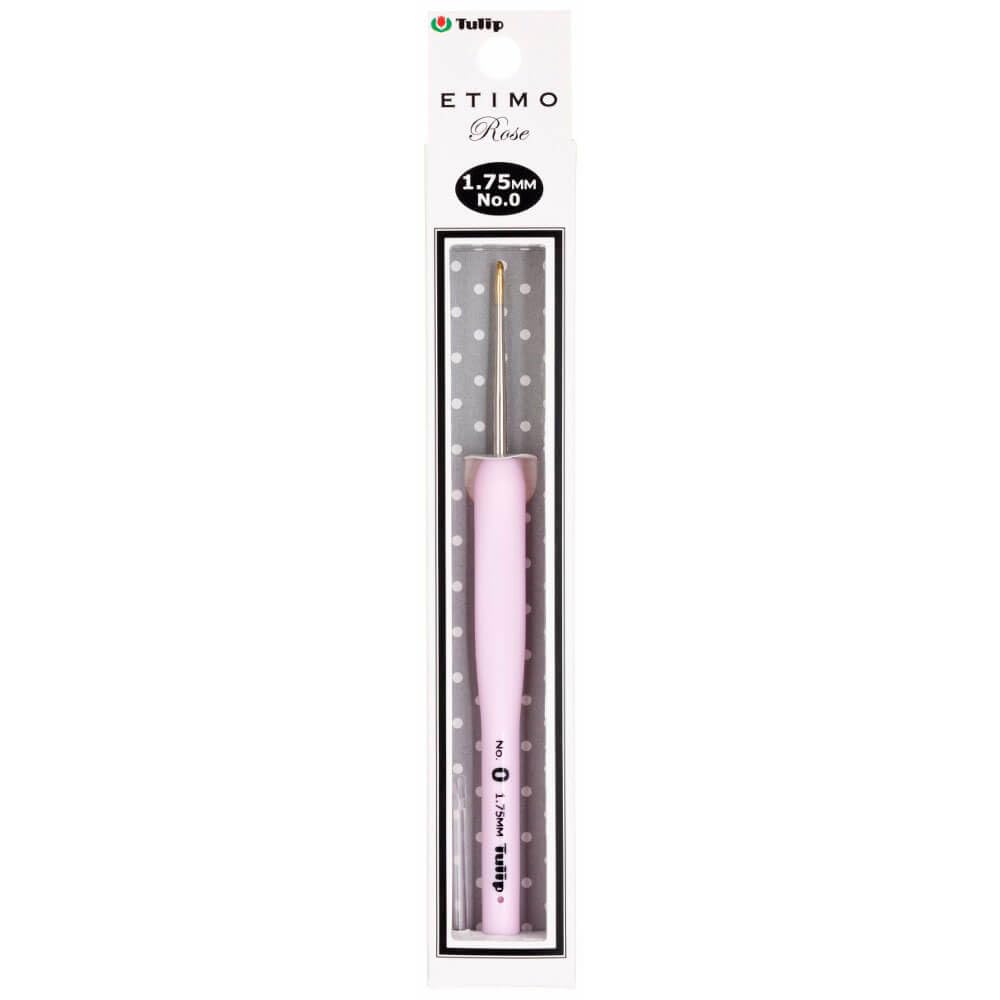 Tulip Etimo Rose Crochet Hook Steel 1.75 mm with Soft Grip Pink 1 piece — image 1