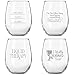 Funny Stemless Wine Glasses Set of 4 (15 oz)- Funny Novelty Wine Glassware Gift for Women- Party, Event, Hosting Fun- Wine Lover Wine Glass with Funny Sayings