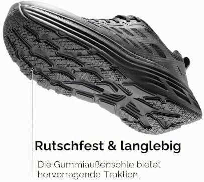 Herren Laufschuhe Running Sneaker Schuhe,Alles Schwarz,40