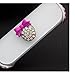 GBSELL 3D Crystal Bling Bow Diamond Home Button Sticker For iPhone iPad (Hot Pink)
