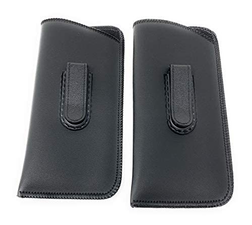 Photo 1 of Hilco Soft Eyeglass Case, 2 Pack - Black, Vinyl with Plastic Flex Clip