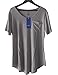 ALLEGRACE Womens Casual Scoop Collar Plus Size T Shirts Summer Tops Tee Grey New 2XL