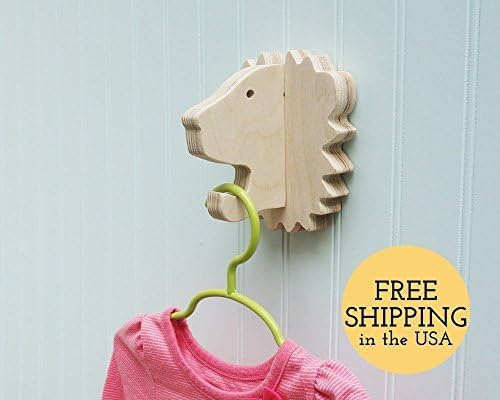 Lion wall hook crafted from birch plywood