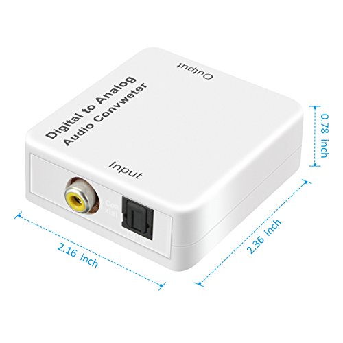 image for ELEGIANT Digital to Analog Audio Converter with Digital Optical Toslin