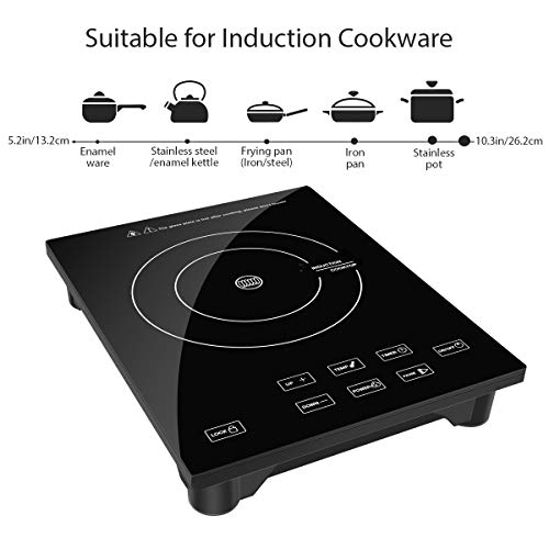 2 Induction+Countertop+CUSINAID+Stainless+Cookware