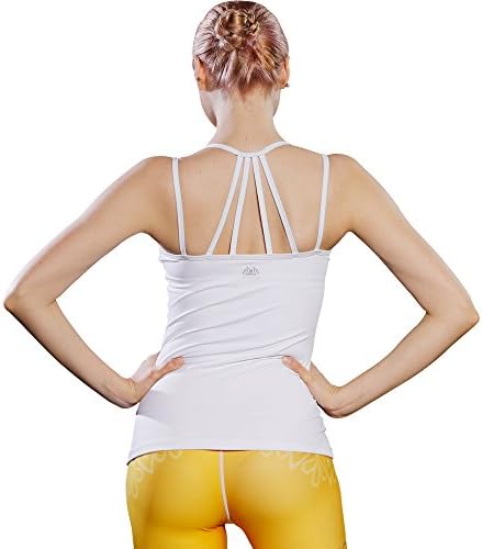 Workout Basic Cami Solid Tank Tops Built In Bra