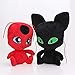 YODE Miraculous Ladybug Cat Plagg & Tikki Noir Plush Toys Lady Bug Adrien Marinette Stuffed Animal Doll - 2Pcs/Set
