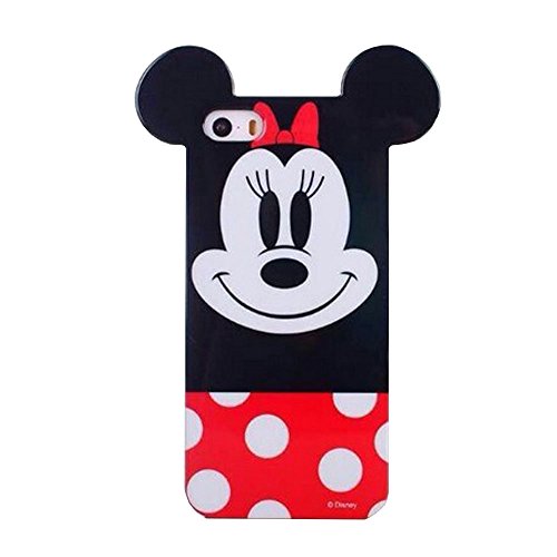 Storm Mart 3d Cute Cartoon Mouse Style TPU Phone Case Cover for Apple Iphone 4 4s (minnie style)