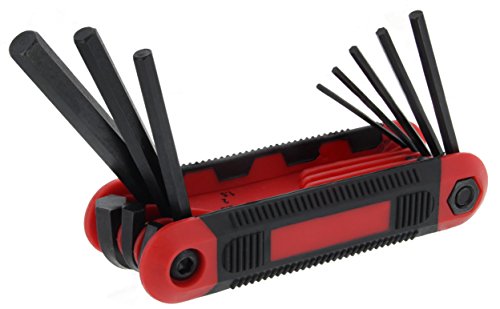 Drixet Red Folding Metric/mm Hex Socket Driver Allen Key. (8-Piece) - Thumbnail 6