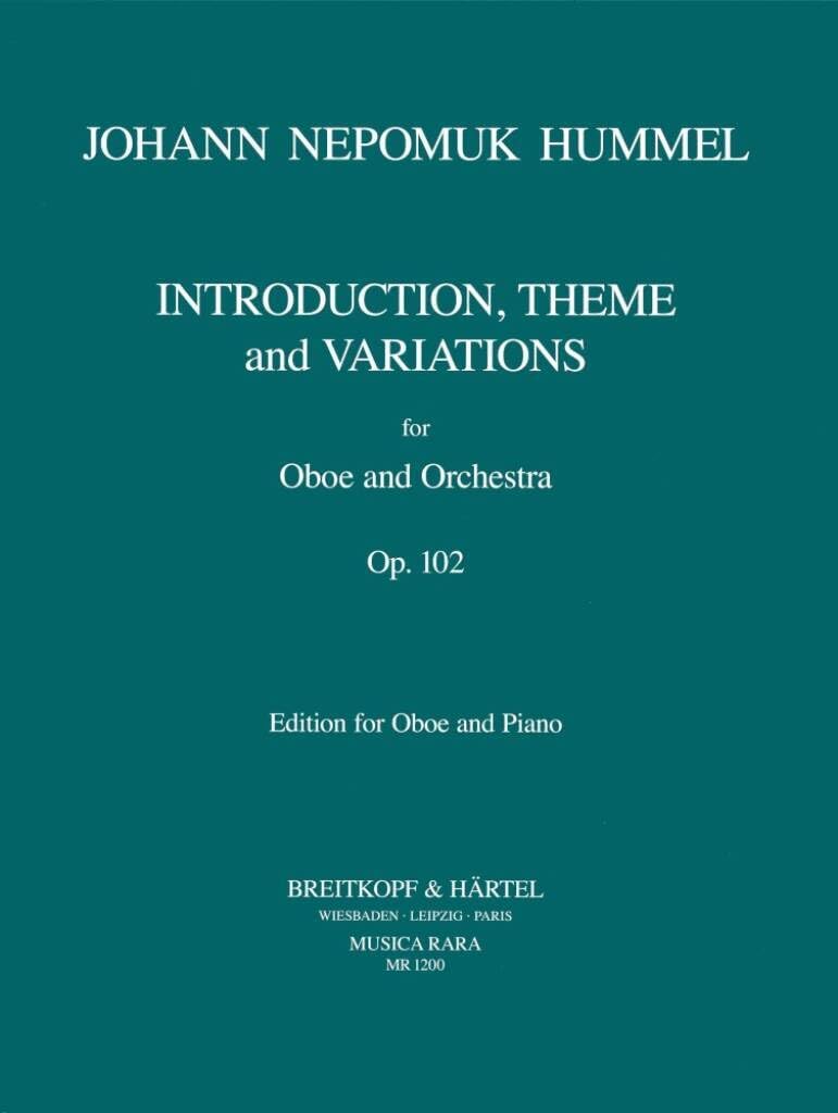 Introduction, Theme and Variations, op.102 - oboe part with piano reduction - (MR 1200)