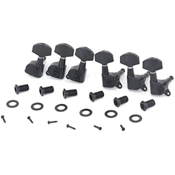 Musiclily Pro 3x3 Sealed Guitar Tuners Tuning Pegs Keys Machine Heads Set for Les Paul Style Guitar, Big Button Black