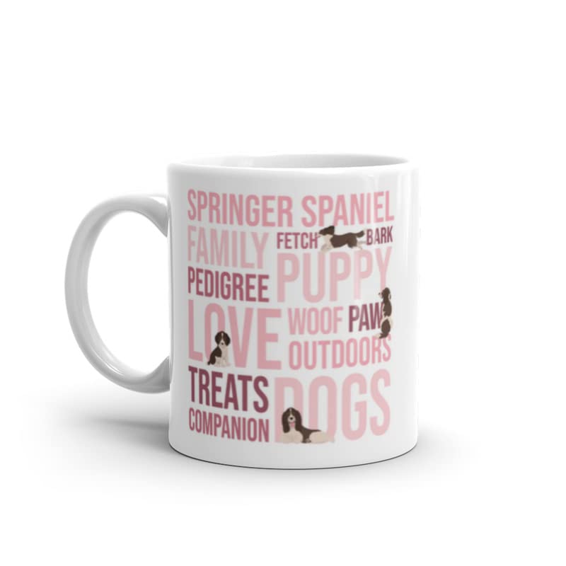 DV DESIGN 1 x Springer Spaniel Mug - Dog Pet Animal Puppy Kids Men Women Words Breed Drinks Thoughts Coffee Tea Ceramic Gift #78725