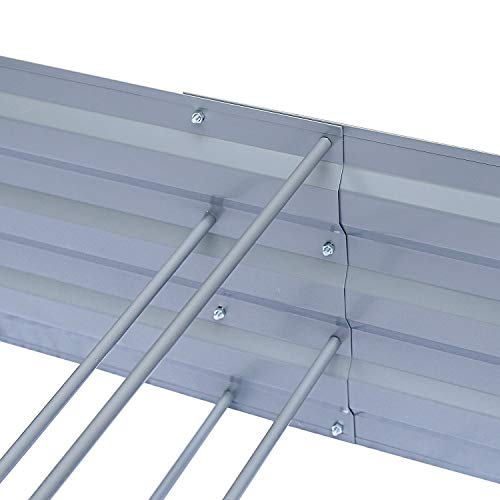 FOYUEE Galvanized Raised Garden Beds for Vegetables Metal Planter Boxes Outdoor Large Patio Bed Kit Planting Herb, 6x3x1ft