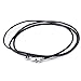 Besteel 2mm Mens Womens Leather Necklace Cord Rope Chain Stainless Steel Clasp 16-30 Inch