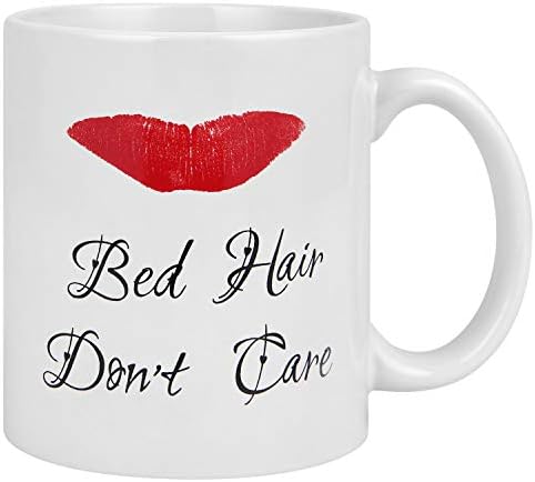 Coffe Mug Funny Coffee Mug Coffee Cop Tea Cup Bed Hair Don't Care Valentine's Day Gift Porcelain Coffee Mug Funny Coffee Tea Cup