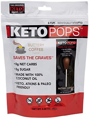 Keto Pops 8ct Buttery Coffee • Keto, Paleo, Atkins, Gluten-Free, Non-GMO