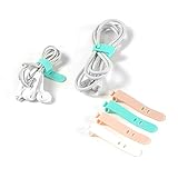 Agreatca 40PCS Mini Silicone Reusable Fastening Cable Strap Wire Organizer for Wire management,Earphone Cable,Date Cable,Cord Cables etc.