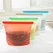 EcoLifeMate Reusable Silicone Food Storage Bags, Dishwasher Safe, Quart Size (4pack)