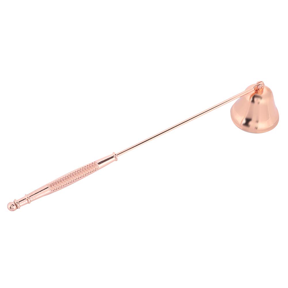 Fashion Stainless Steel Bell Shaped Candle Snuffer Wick Trimmer Cover Hand Tool(Rose Gold)