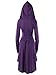 Gemijack Womens Renaissance Costumes Hooded Robe Lace Up Vintage Pullover High Low Long Hoodie Dress Cloak
