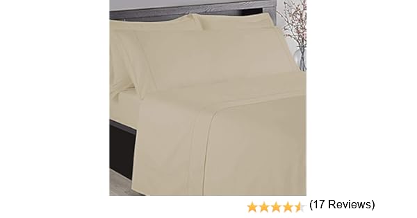 Juego de Sabanas Liso con Vainica 100% Algodon Egipcio Saten Mercerizado 300 Hilos Lino, Cama 150/160 (240x280cm): Amazon.es: Hogar