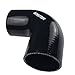 Ronteix Universal 4-Ply High Performance 1-1/4 Inch 90 Degree Elbow Coupler Silicone Hose (1.25''(32MM), BLACK)