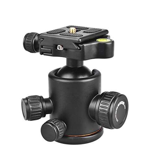 EXMAXÂ PanoramicÂ AluminumÂ AlloyÂ MetalÂ HeavyÂ DutyÂ 360Â Â°Â RotatingÂ BallÂ HeadÂ withÂ 1/4Â inchÂ QuickÂ ShoeÂ PlateÂ Â andÂ BubbleÂ Level,upÂ toÂ 22.04Â pounds/10Â kilograms,for Tripod,,DSLRÂ Camera,Digital Camera