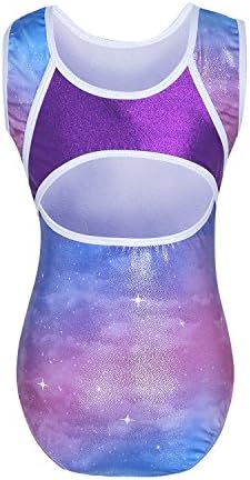 KqlStarry Girls Gymnastics Leotards Ballet Dancewear 5-14Years Sparkly Training Costumes