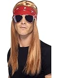 Axl Rose Wig with Bandana and Aviator Glasses