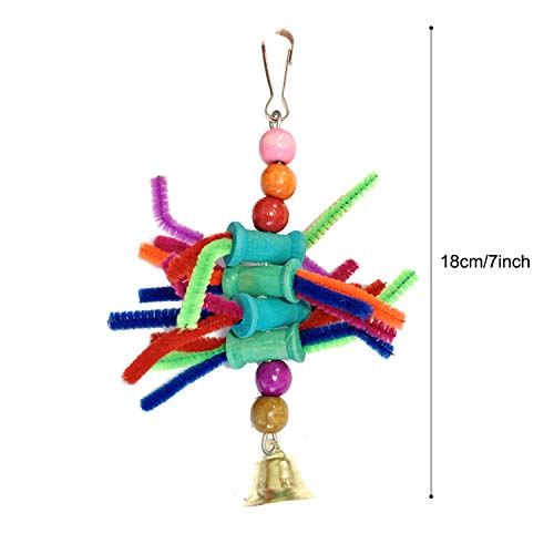 PietyPet Bird Toy Birdcage Stands with Wooden Ladder, Bird Parrot Toys for Cages