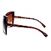 SA106 Unique Oversized Cat Eye Hybrid Butterfly Sunglasses Brown