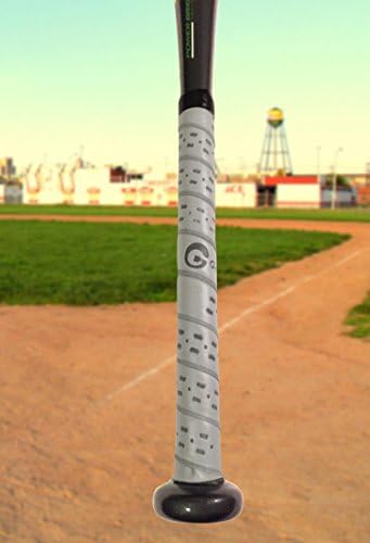 Long Ball Grips - A Premium Non-slip Cushioned Bat Grip for Baseball and Softball Bats (Grey)