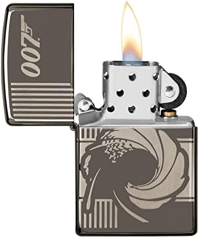 – James Bond 007, Black Ice – Mechero para tormentas, Recargable, en Caja de Regalo
