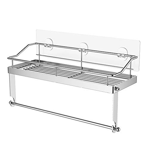ODesign Paper Towel Holder with Shelf for Kitchen Shower Bathroom SUS 304 Stainless Steel - No Drilling