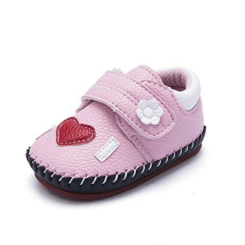 image for HsdsBebe Baby Boys Girls Pu Leather Hard Bottom Walking Sneakers Toddl