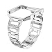 bayite Stainless Steel Bands with Frame for Fitbit Blaze, Rhinestone Bling Replacement Accessory Straps for Women Silver Black Rose Gold