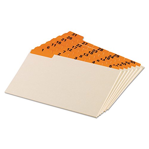 Oxford 05832 guia de cartão de Ãndice laminado, diário, aba 1/5, Manila, 5 x 8 (conjunto de 31)