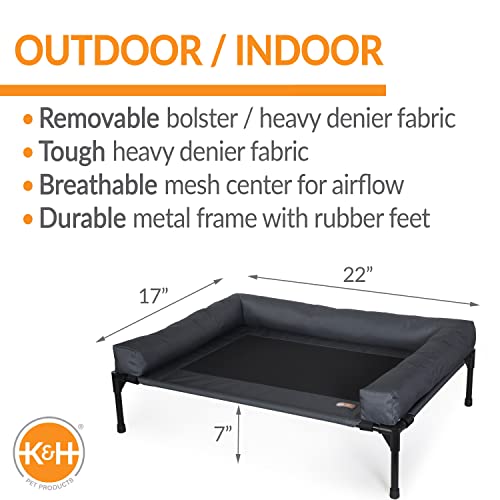 K&H Pet Products Bolster Dog Cot Cooling Indoor/Outdoor Elevated Dog