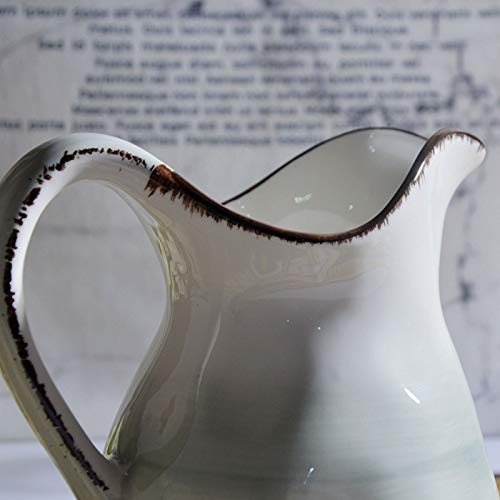 Lattiera Grande Brocca di latte dipinta a mano Brocca europea Materiale ceramico della brocca di grande capacità 1200ml… - immagine 6