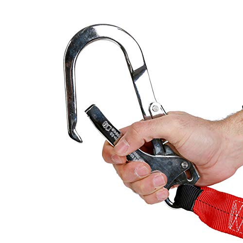 DCM Single Leg Stretch Lanyard w/Rebar, Fall Arrest Safety Harness