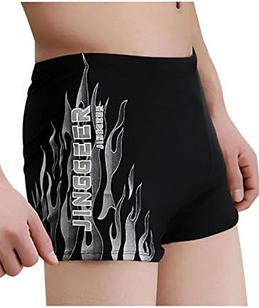 Stosport Men's Beach Shorts Rope Waist Design Swim Briefs Gray 2XL Waist 35.43"-39.37"