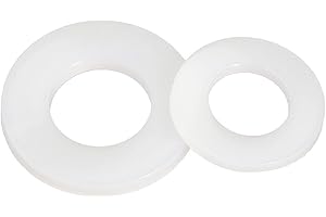 SOTOOLSTOP M10 Nylon Flat Washer, White Nylon Flat Washer, Pack of 25